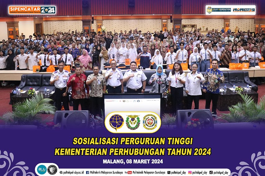 Sosialisasi Perguruan Tinggi Kementerian Perhubungan 2024, Poltekpel Surabaya Kenalkan Pendidikan Ungggul Untuk Jadi Generasi Emas