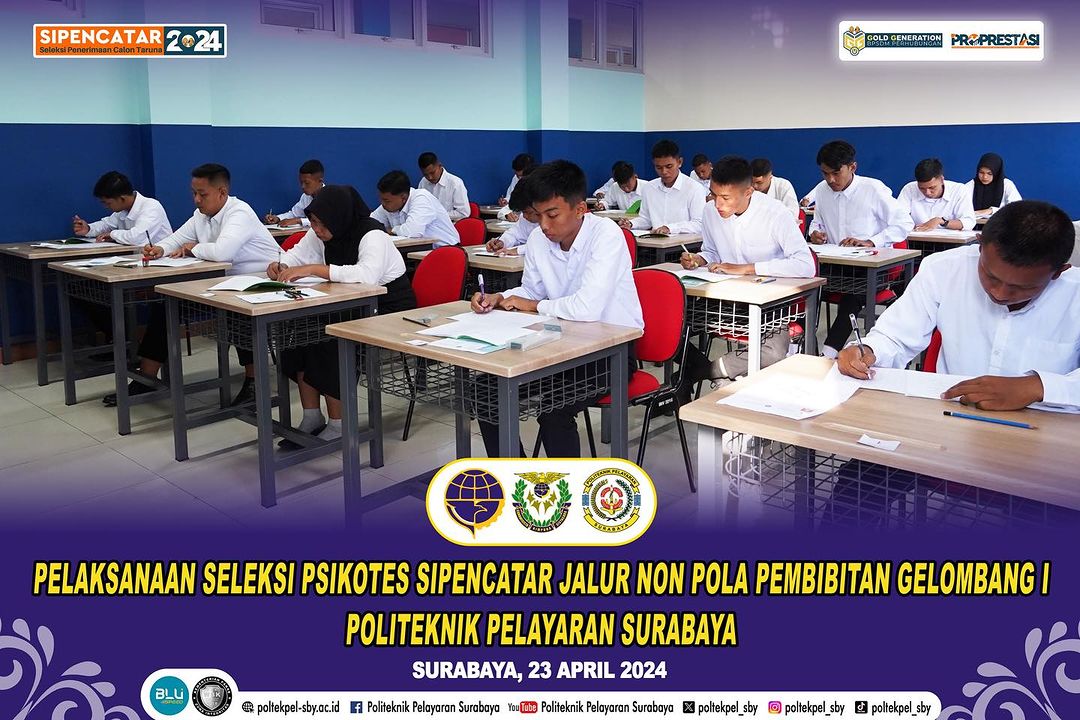 Psikotest Sipencatar Jalur Non Polbit Poltekpel Surabaya Gelombang 1 Tahun 2024