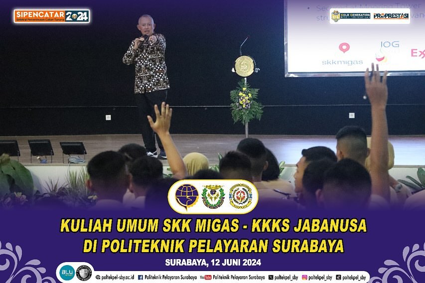 Kolaborasi Poltekpel Surabaya Dan SKK Migas Jabanusa Gelar Kuliah Umum Bertema Peran Industri Hulu Migas Dalam Mendukung Indonesia Emas 2045