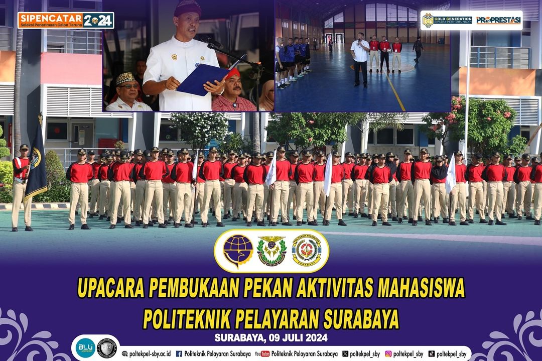 Poltekpel Surabaya Gelar Upacara Pembukaan Pekan Aktivitas Mahasiswa