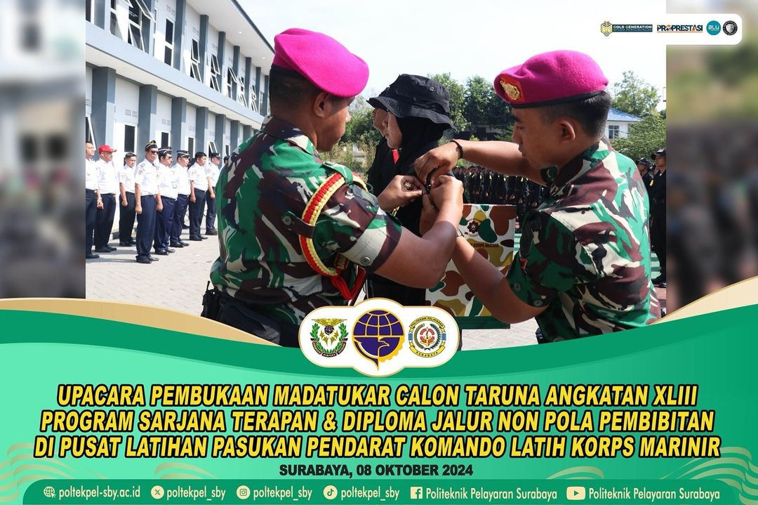 Gandeng Puslatpasrat Kolatmar, Poltekpel Surabaya Gelar Madatukar Calon Taruna Jalur Non Pola Pembibitan